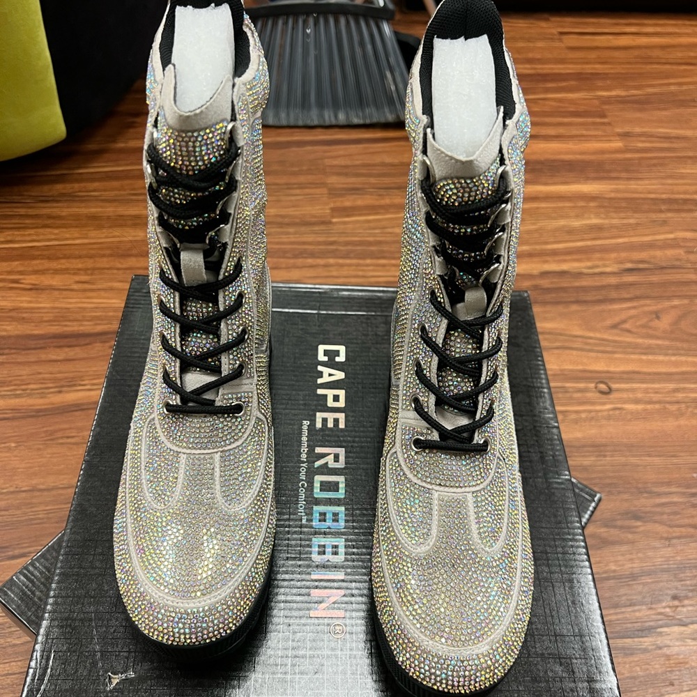 Cape Robbin kingston rhinestone combat boot